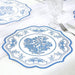 10 Cardboard Disposable Table Placemats with Damask Floral Pattern
