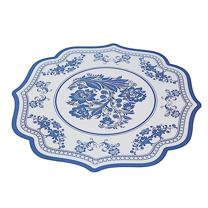 10 Cardboard Disposable Table Placemats with Damask Floral Pattern