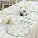 10 Cardboard Disposable Table Placemats with French Toile Pattern - Sage Green DSP_CHRG_FLOR022_SAGE