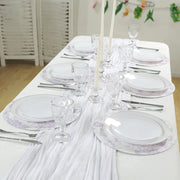 10 Cardboard Paper Placemats in French Toile Pattern - White