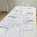 10 Cardboard Paper Placemats in French Toile Pattern - White
