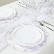 10 Cardboard Paper Placemats in French Toile Pattern - White