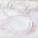 10 Cardboard Paper Placemats in French Toile Pattern - White