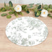 10 Cardboard Paper Placemats with French Toile Pattern - White