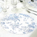 10 Cardboard Paper Placemats with French Toile Pattern - White