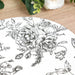10 Cardboard Paper Placemats with French Toile Pattern - White