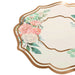 10 Cardboard Paper Placemats with Peony Flowers Print - White and Rose Gold DSP_CHRG_FLOR014_054