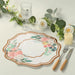 10 Cardboard Paper Placemats with Peony Flowers Print - White and Rose Gold DSP_CHRG_FLOR014_054