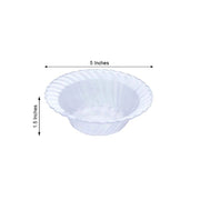 10 Clear 5 oz Flared Plastic Dessert Ice Cream Bowls - Disposable Tableware PLST_BOW15_CLR