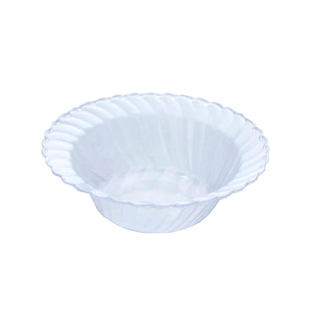10 Clear 5 oz Flared Plastic Dessert Ice Cream Bowls - Disposable Tableware PLST_BOW15_CLR