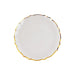 10 Clear Sunflower Plastic Dessert Appetizer Plates with Gold Scalloped Rim DSP_PLR0032_10_CLGD