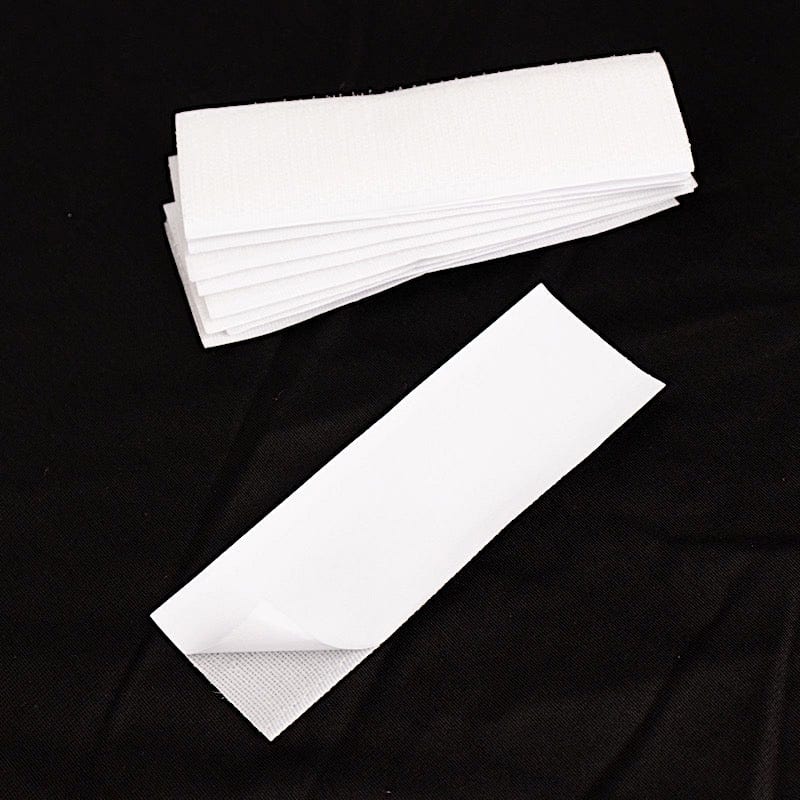 10 Double-Sided DIY Table Skirt Closure Tapes - White TAB_PLST12_TAPE