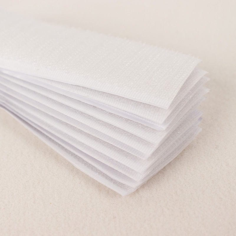 10 Double-Sided DIY Table Skirt Closure Tapes - White TAB_PLST12_TAPE