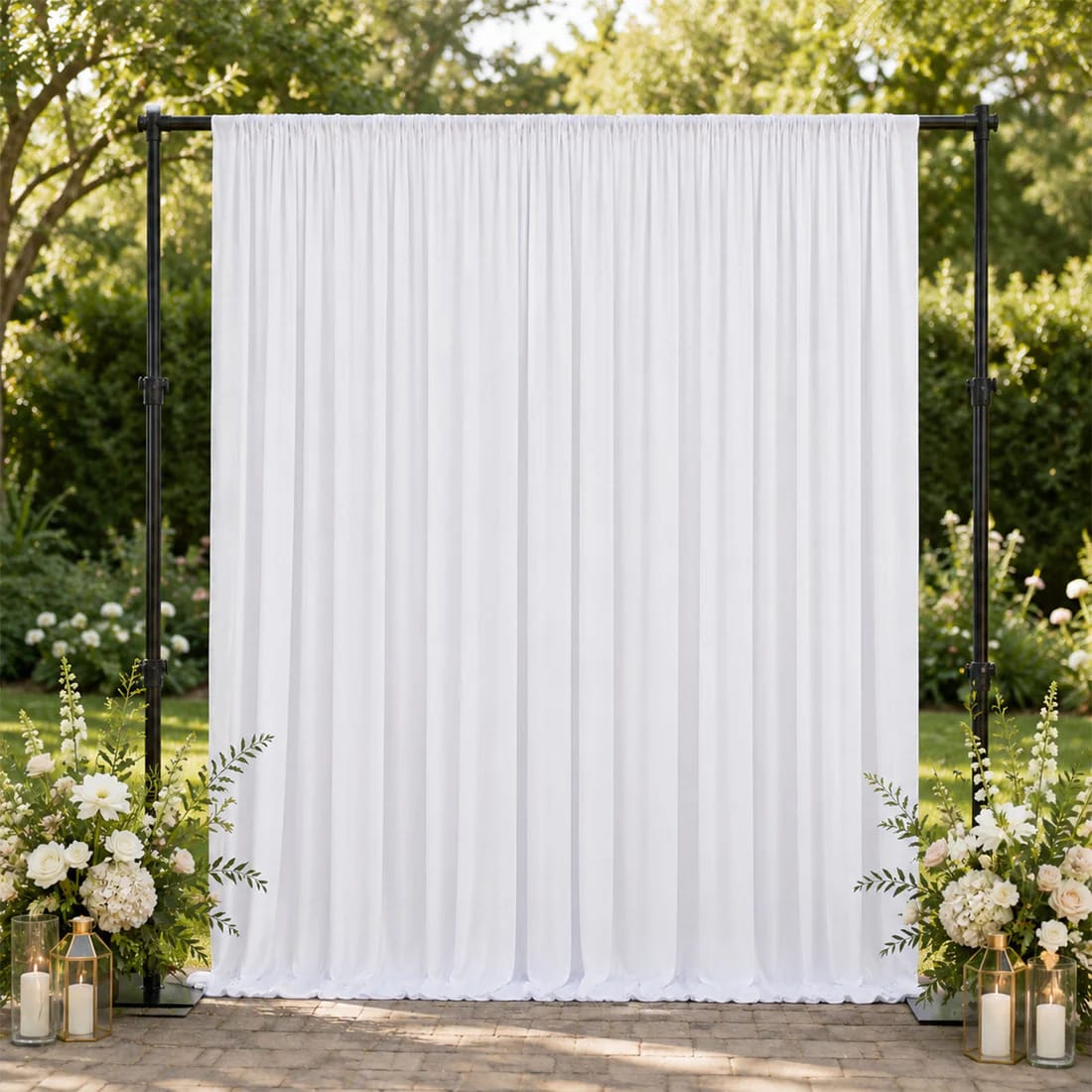 10 feet x 10 feet Spandex Backdrop Curtain with Rod Pocket
