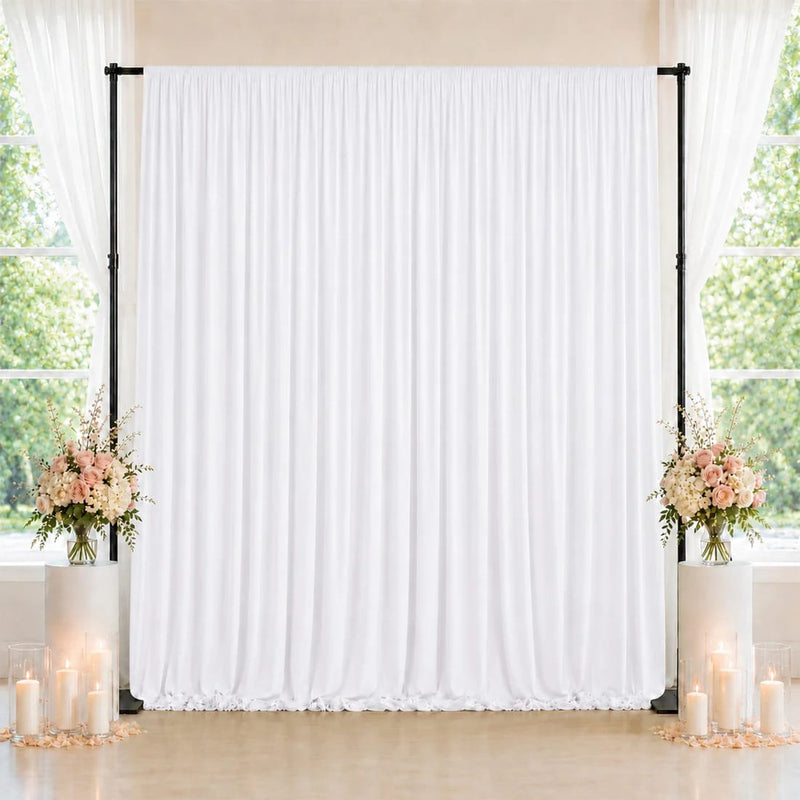 10 feet x 10 feet Spandex Backdrop Curtain with Rod Pocket