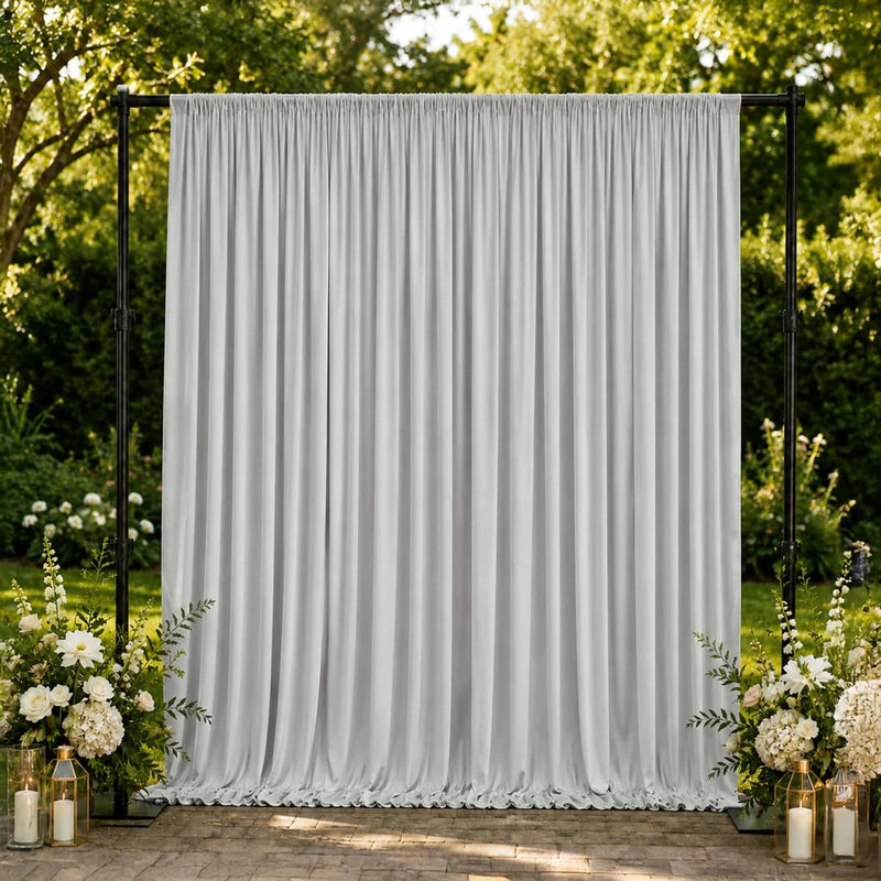 10 feet x 10 feet Spandex Backdrop Curtain with Rod Pocket