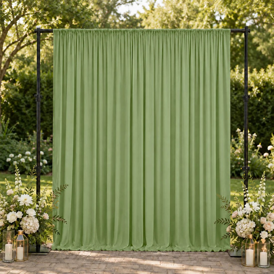 10 feet x 10 feet Spandex Backdrop Curtain with Rod Pocket
