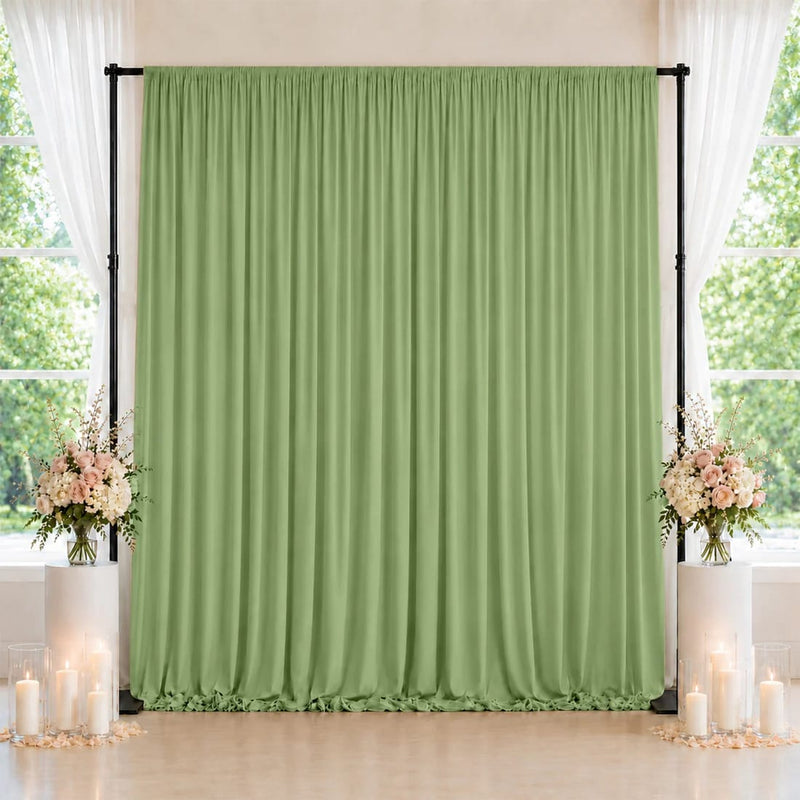 10 feet x 10 feet Spandex Backdrop Curtain with Rod Pocket