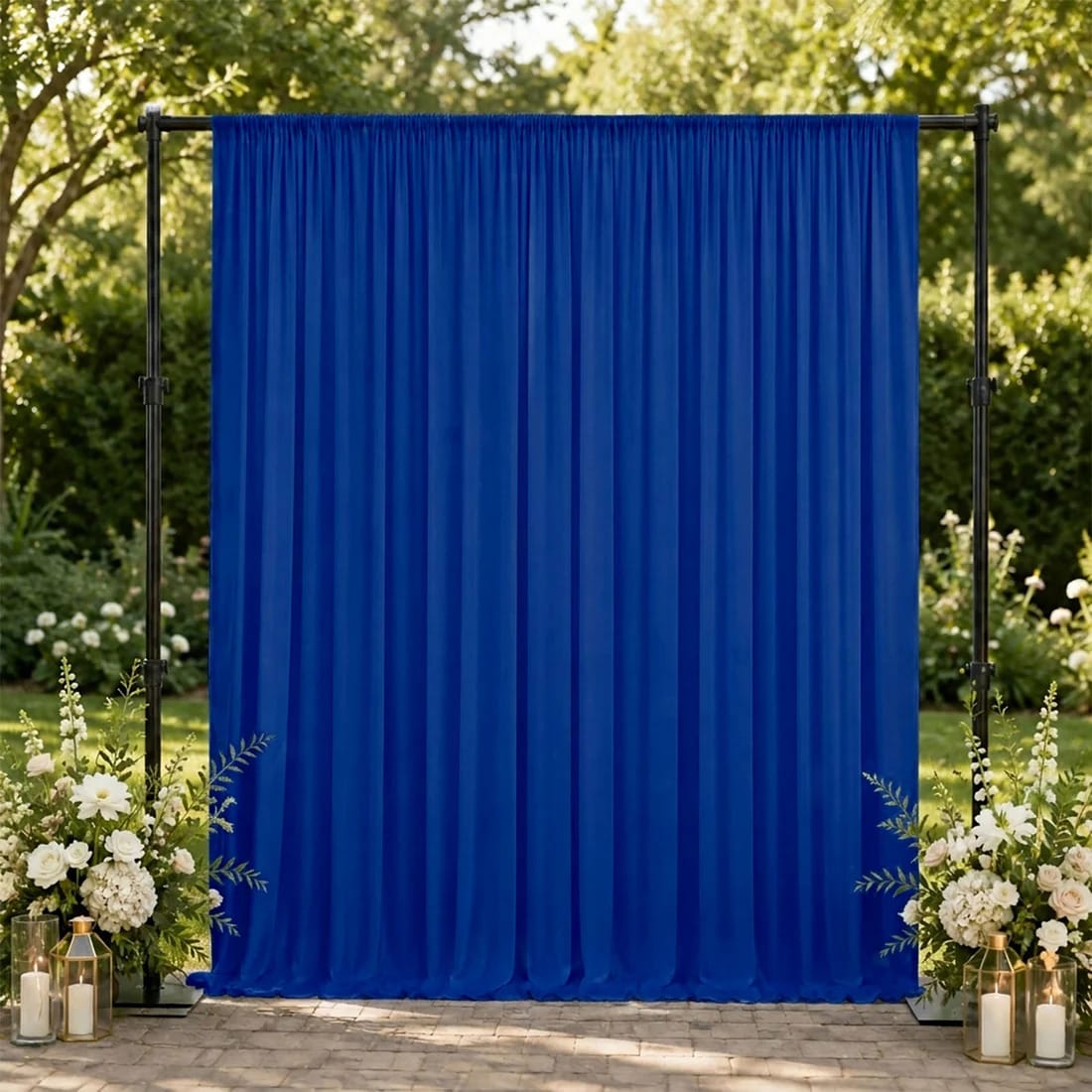 10 feet x 10 feet Spandex Backdrop Curtain with Rod Pocket