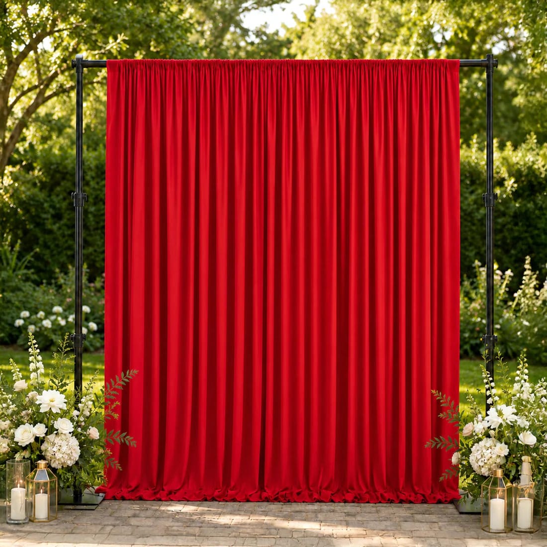 10 feet x 10 feet Spandex Backdrop Curtain with Rod Pocket