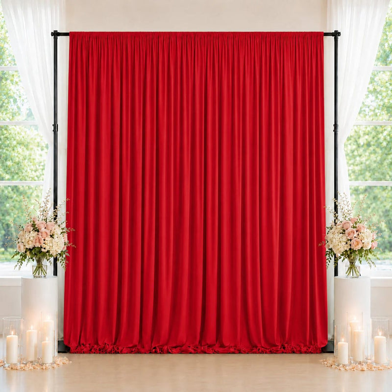 10 feet x 10 feet Spandex Backdrop Curtain with Rod Pocket