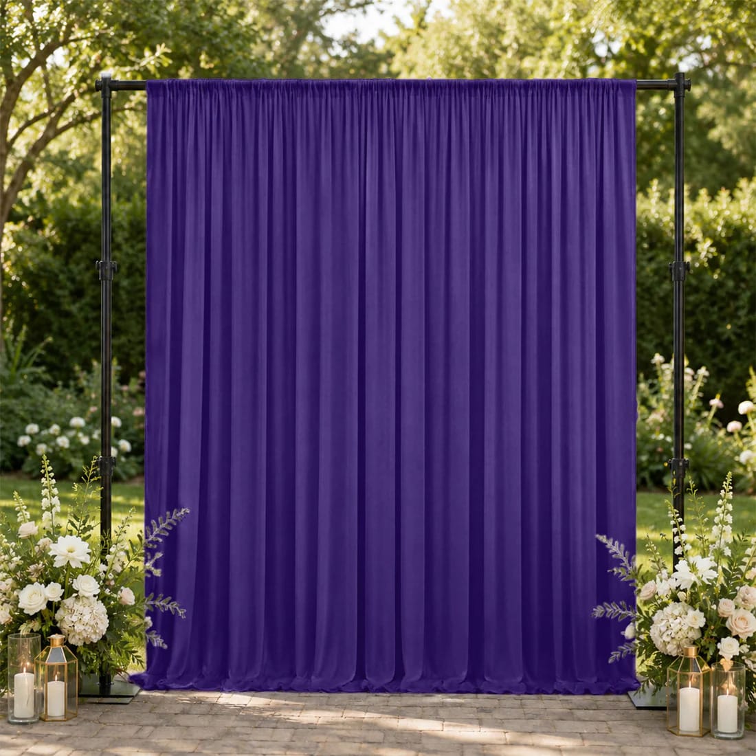 10 feet x 10 feet Spandex Backdrop Curtain with Rod Pocket