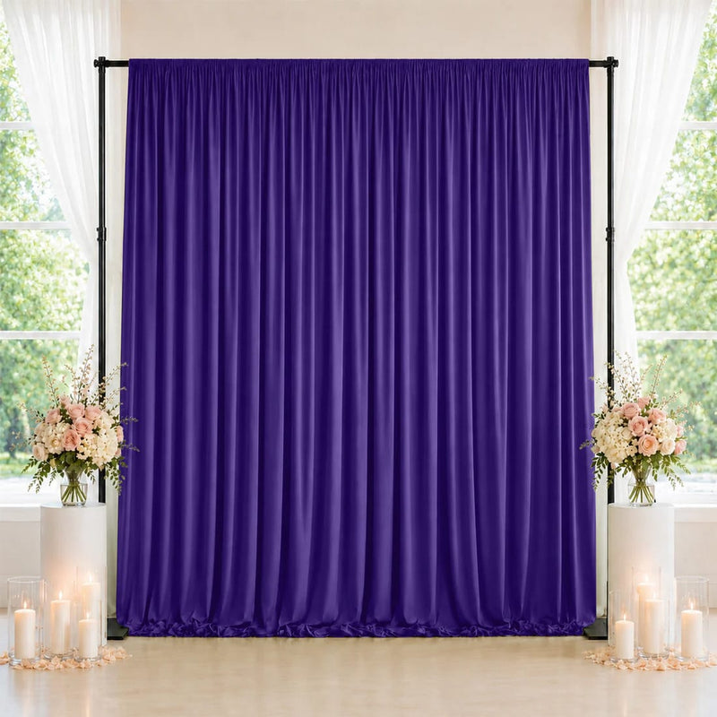 10 feet x 10 feet Spandex Backdrop Curtain with Rod Pocket