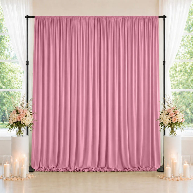 10 feet x 10 feet Spandex Backdrop Curtain with Rod Pocket