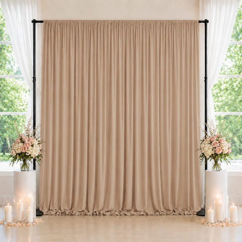 10 feet x 10 feet Spandex Backdrop Curtain with Rod Pocket