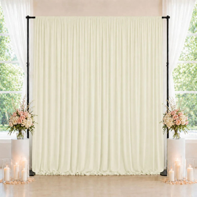 10 feet x 10 feet Spandex Backdrop Curtain with Rod Pocket