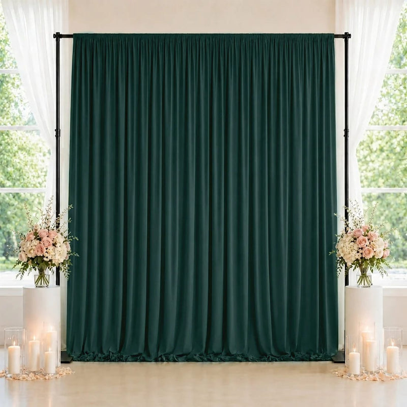 10 feet x 10 feet Spandex Backdrop Curtain with Rod Pocket
