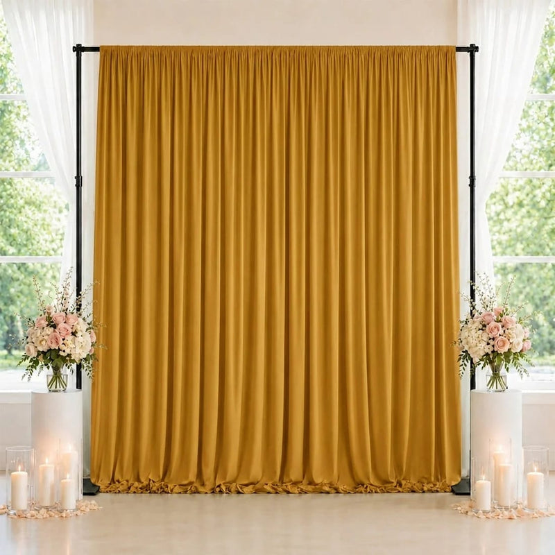10 feet x 10 feet Spandex Backdrop Curtain with Rod Pocket