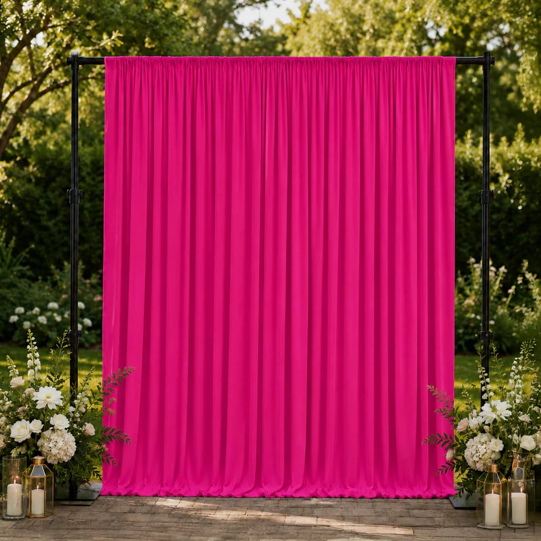 10 feet x 10 feet Spandex Backdrop Curtain with Rod Pocket