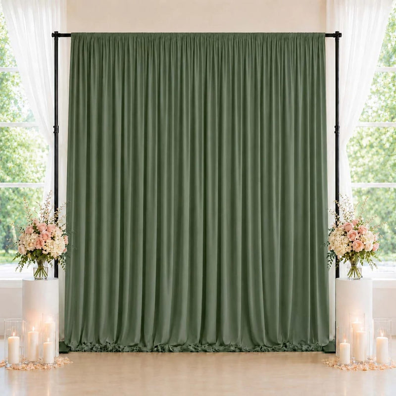 10 feet x 10 feet Spandex Backdrop Curtain with Rod Pocket