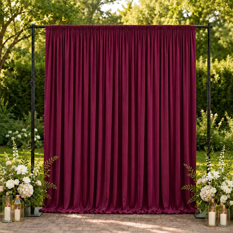 10 feet x 10 feet Spandex Backdrop Curtain with Rod Pocket