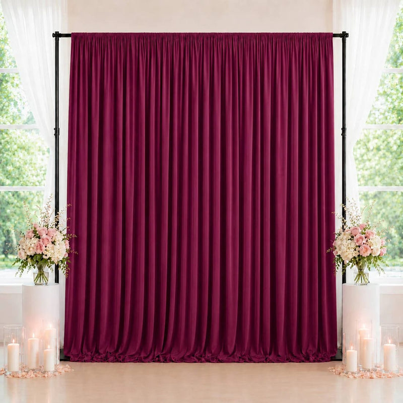 10 feet x 10 feet Spandex Backdrop Curtain with Rod Pocket
