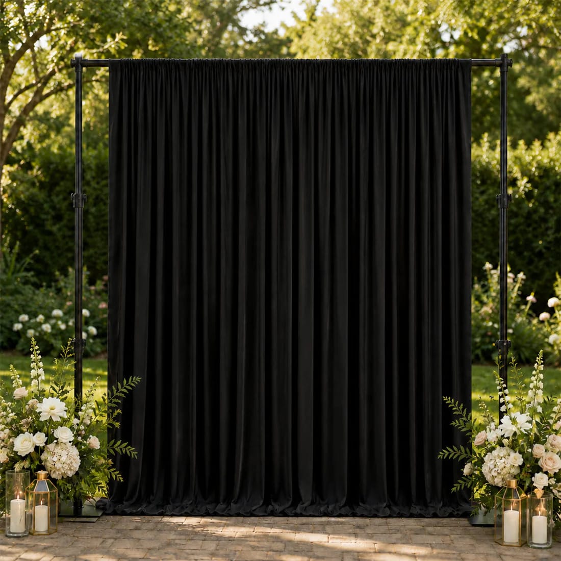 10 feet x 10 feet Spandex Backdrop Curtain with Rod Pocket