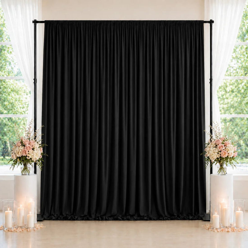 10 feet x 10 feet Spandex Backdrop Curtain with Rod Pocket