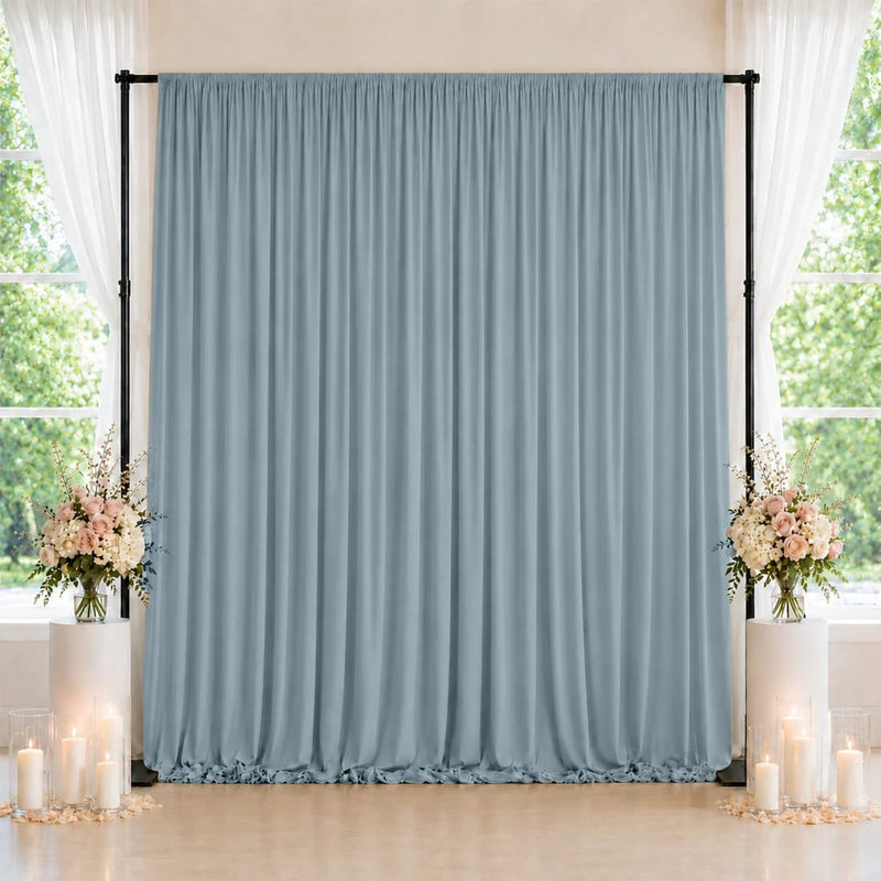 10 feet x 10 feet Spandex Backdrop Curtain with Rod Pocket
