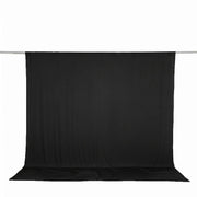 10 feet x 10 feet Spandex Backdrop Curtain with Rod Pocket CUR_PANSPX_10X10_BLK