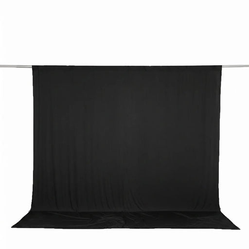 10 feet x 10 feet Spandex Backdrop Curtain with Rod Pocket CUR_PANSPX_10X10_BLK