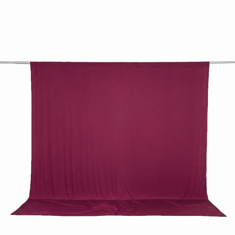 10 feet x 10 feet Spandex Backdrop Curtain with Rod Pocket CUR_PANSPX_10X10_BURG