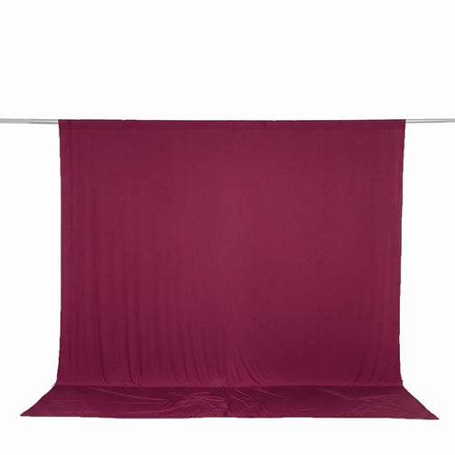 10 feet x 10 feet Spandex Backdrop Curtain with Rod Pocket CUR_PANSPX_10X10_BURG