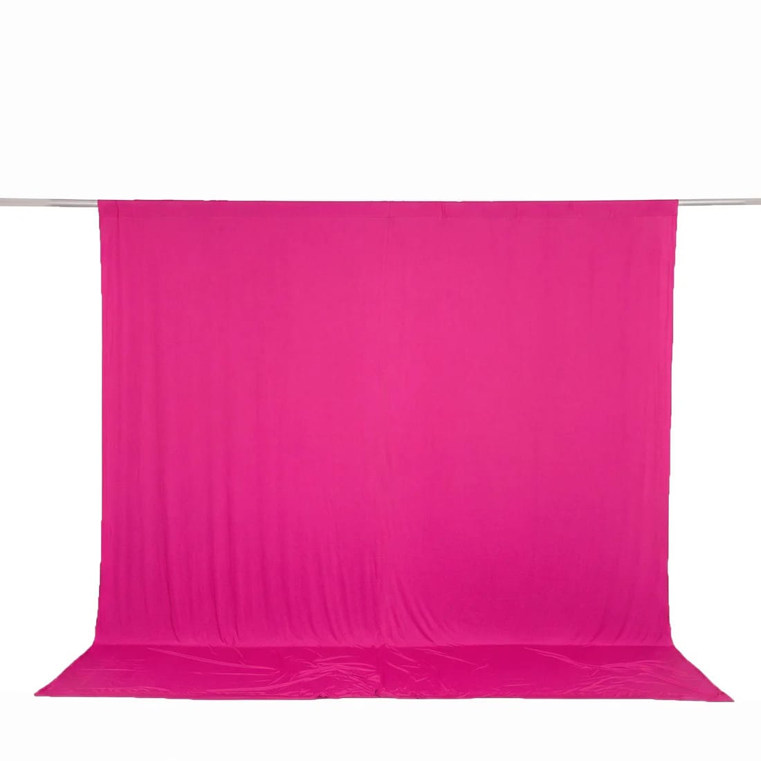 10 feet x 10 feet Spandex Backdrop Curtain with Rod Pocket CUR_PANSPX_10X10_FUSH