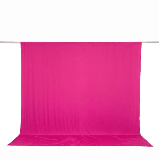 10 feet x 10 feet Spandex Backdrop Curtain with Rod Pocket CUR_PANSPX_10X10_FUSH