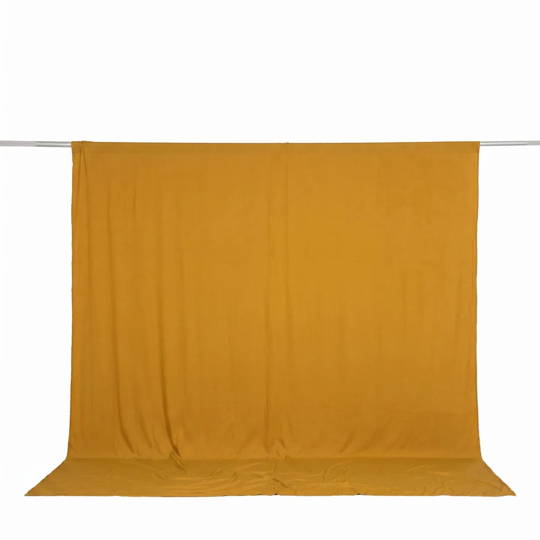 10 feet x 10 feet Spandex Backdrop Curtain with Rod Pocket CUR_PANSPX_10X10_GOLD