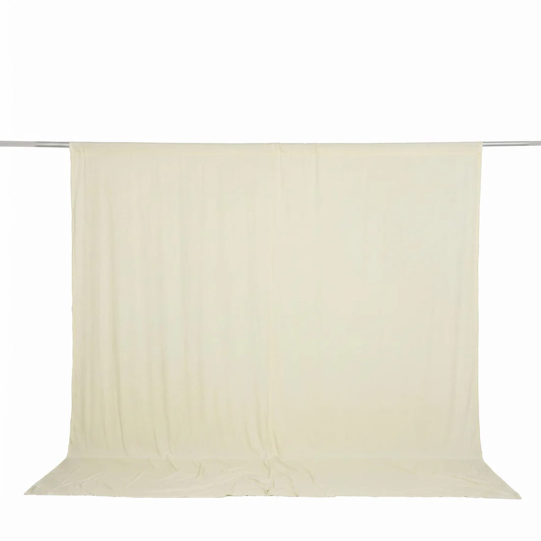 10 feet x 10 feet Spandex Backdrop Curtain with Rod Pocket CUR_PANSPX_10X10_IVR