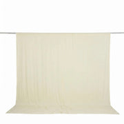 10 feet x 10 feet Spandex Backdrop Curtain with Rod Pocket CUR_PANSPX_10X10_IVR