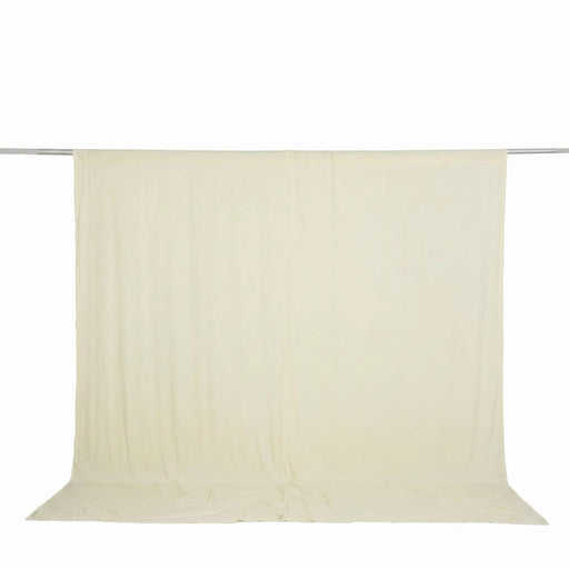 10 feet x 10 feet Spandex Backdrop Curtain with Rod Pocket CUR_PANSPX_10X10_IVR
