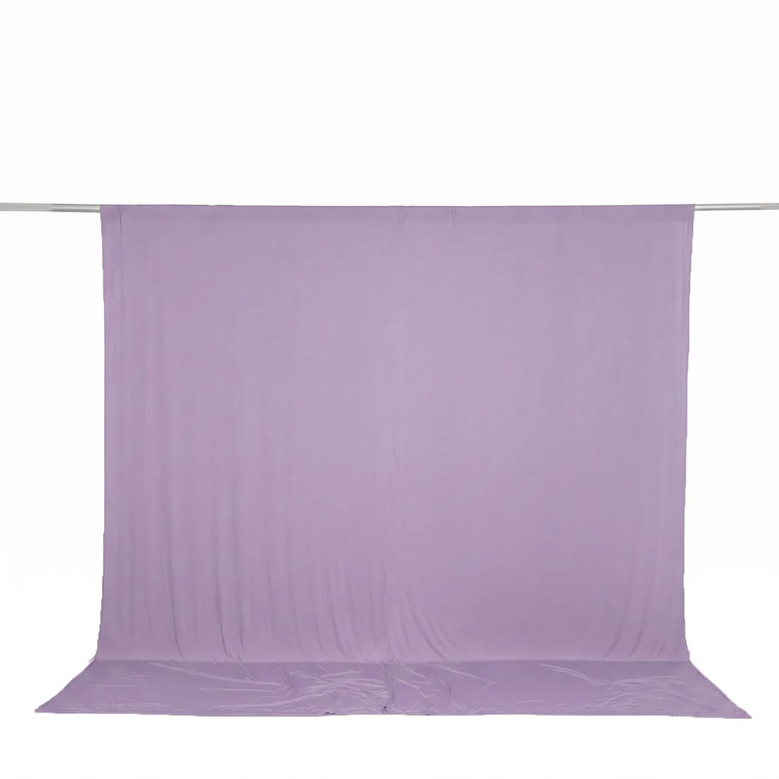 10 feet x 10 feet Spandex Backdrop Curtain with Rod Pocket CUR_PANSPX_10X10_LAV